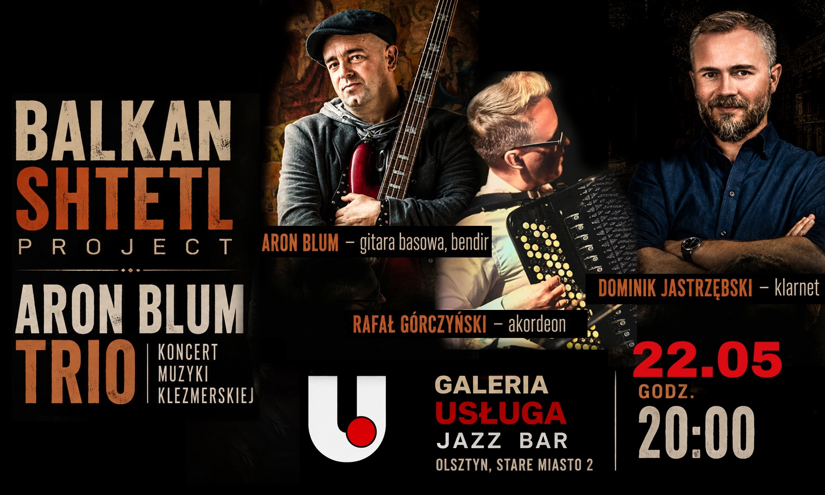 Balkan Shtetl Project ARON BLUB TRIO - Koncert muzyki klezmerskiej