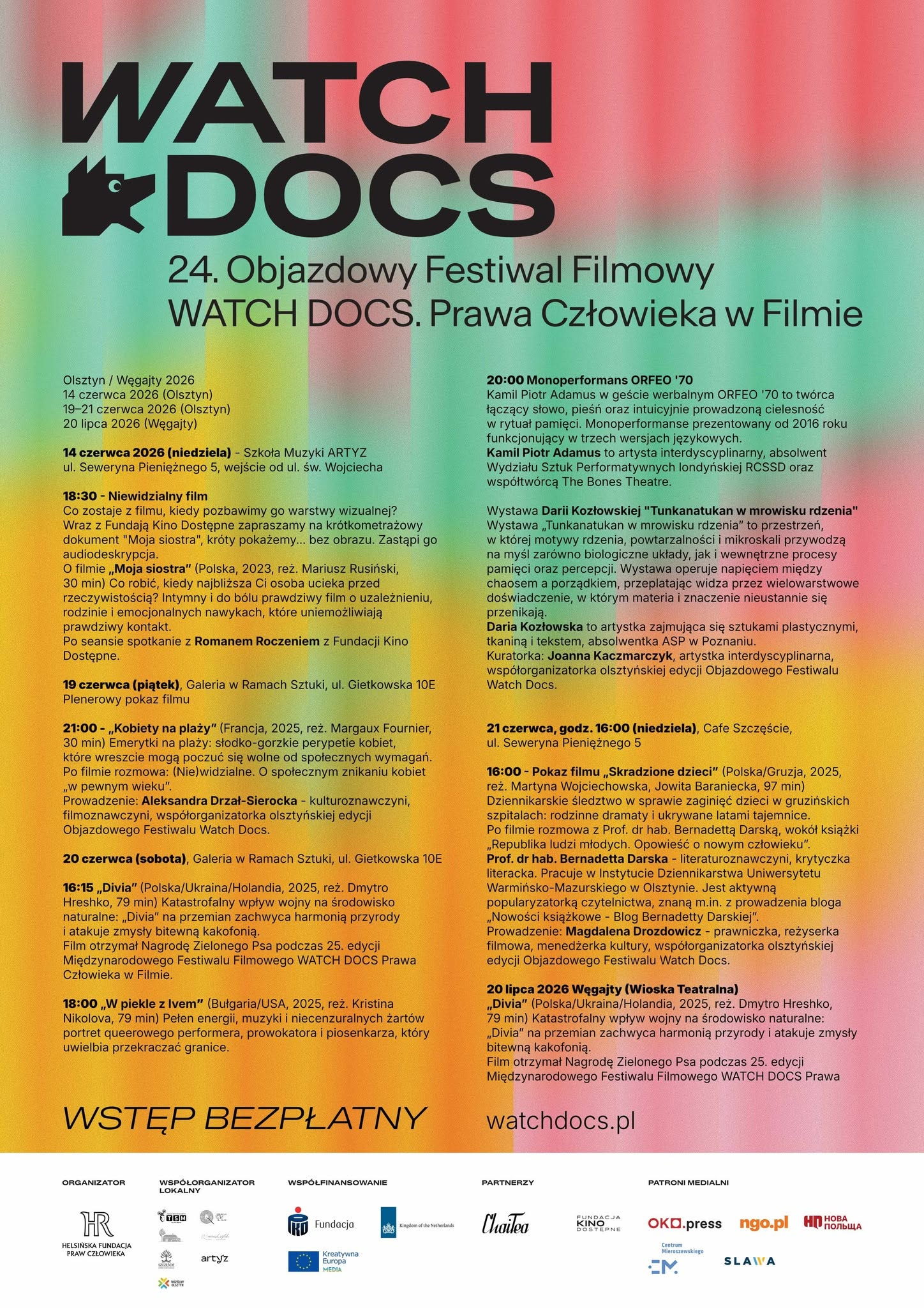 24 Objazdowy festiwal Filmowy WATCH DOCS